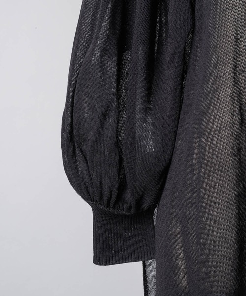 LA BELLE ETUDE（ラベルエチュード）の「シアーボリュームパフ袖ニット（ニット/セーター・レディース・ネイビー/ピンク/ブラック/グレー・FREE）」の13枚目の写真