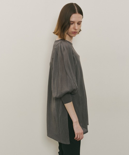 LA BELLE ETUDE（ラベルエチュード）の「シアーボリュームパフ袖ニット（ニット/セーター・レディース・ネイビー/ピンク/ブラック/グレー・FREE）」の20枚目の写真