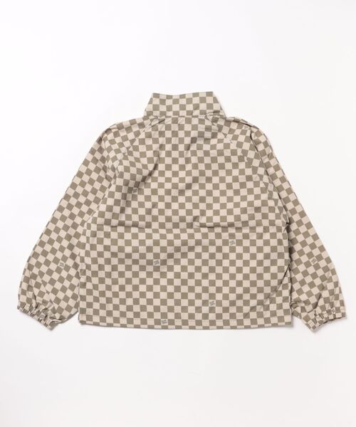 GROOVY COLORS（グルービーカラーズ）の「Checkered Flag Light Jacket（ナイロンジャケット・キッズ・カーキ・120/110）」の3枚目の写真