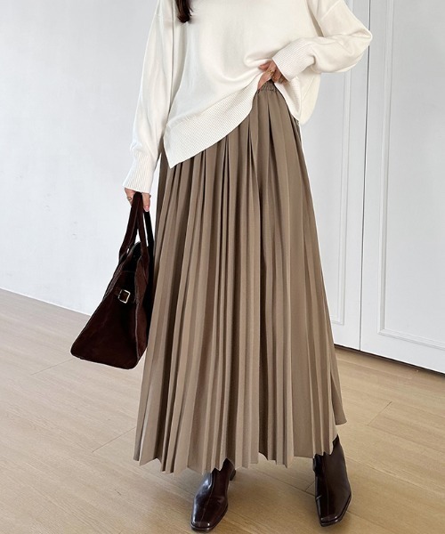 選べる2丈 きれいめ プリーツスカート ロング丈/マキシ丈（スカート）｜COCOMOMO（ココモモ）