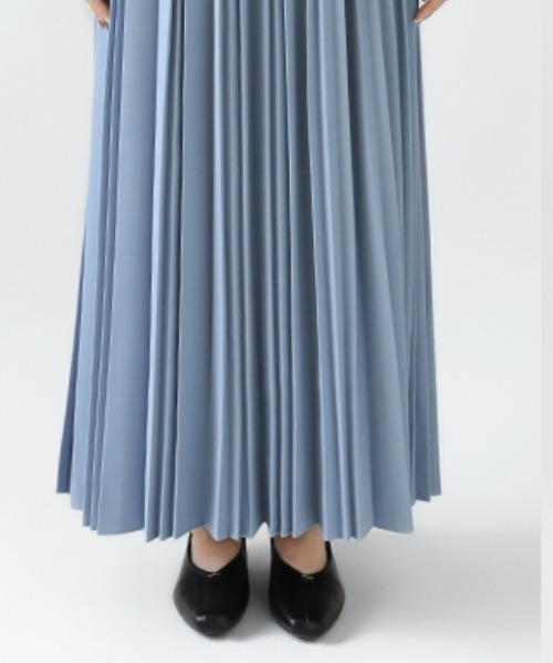 【セオリーリュクス】未使用 プリーツ スカート ロング マキシ丈 ブルー 水色 セール】【選べる2丈×カラー展開】 プリーツスカート ロング プリーツ