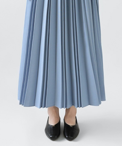 セール】【選べる2丈×カラー展開】 プリーツスカート ロング プリーツ