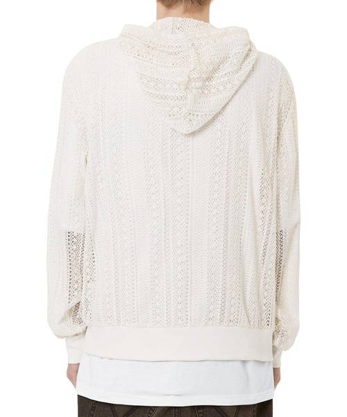 OY（オーワイ）の「『OY/オーワイ』 LOGO CROCHET HOODIE ZIP UP/ロゴクロシェフード付きシップアップパーカー（パーカー・レディース・アイボリー/ブラック・M/L）」の11枚目の写真