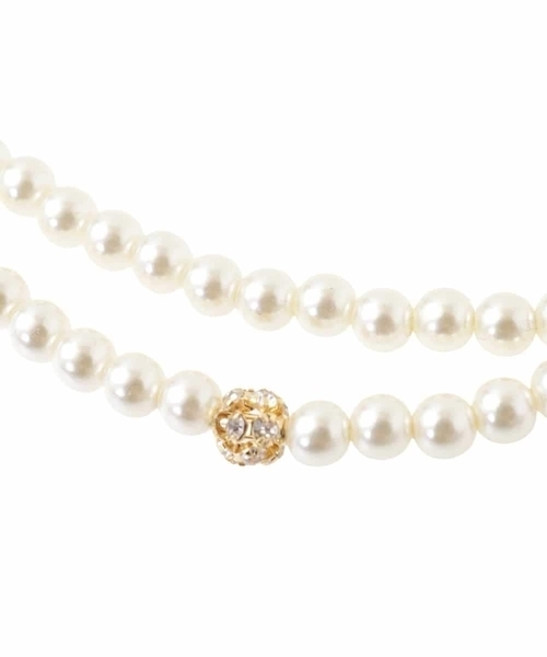 a.v.v（アーヴェヴェ）の「ストーンパール二連ネックレス（ネックレス・レディース・ゴールド・38）」の7枚目の写真