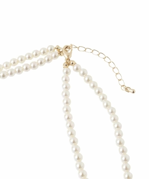 a.v.v（アーヴェヴェ）の「ストーンパール二連ネックレス（ネックレス・レディース・ゴールド・38）」の8枚目の写真