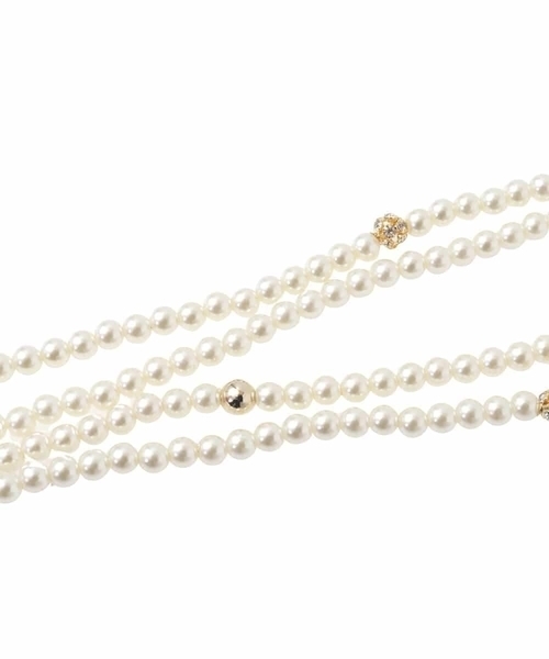 a.v.v（アーヴェヴェ）の「ストーンパール二連ネックレス（ネックレス・レディース・ゴールド・38）」の9枚目の写真