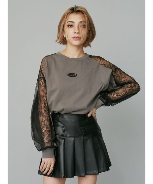 レースコンビトップスBIGロンT（Tシャツ/カットソー）｜EVRIS