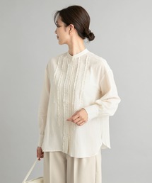 URBAN RESEARCH DOORS | フロントフリルスタンドカラーブラウス(シャツ/ブラウス)