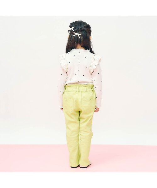 apres les cours（アプレレクール）の「【ジュニア対応】メロウリブTシャツ（Tシャツ/カットソー・キッズ・アイボリー/サックスブルー/ピンク/その他2/ドット/ネイビー・80/90/100/110/120/130/140）」の13枚目の写真