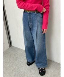 Mila Owen | 【WEB限定00サイズ】ルーズフィットタックバギーデニムパンツ(デニムパンツ)