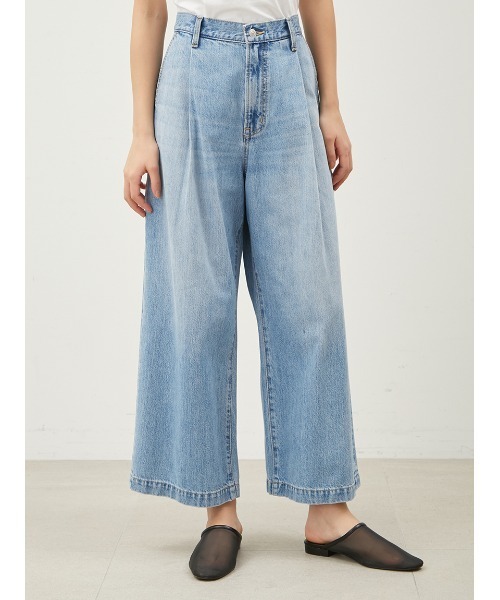 Mila Owen（ミラオーウェン）の「【WEB限定00サイズ】ルーズフィットタックバギーデニムパンツ（デニムパンツ・レディース・ブルー/ライトブルー/ブラック・00/0/1）」の11枚目の写真