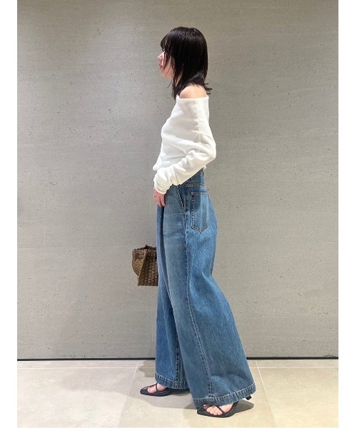 Mira Owen ルーズフィットタックバギーデニムパンツ WEB限定00サイズ】ルーズフィットタックバギーデニムパンツ
