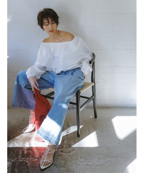 ミラ オーウェン Mila Owen ルーズフィットタックバギーデニムパンツ WEB限定00サイズ】ルーズフィットタックバギーデニムパンツ