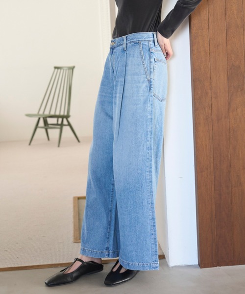 Mira Owen ルーズフィットタックバギーデニムパンツ WEB限定00サイズ】ルーズフィットタックバギーデニムパンツ