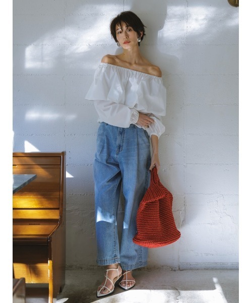 Mira Owen ルーズフィットタックバギーデニムパンツ WEB限定00サイズ】ルーズフィットタックバギーデニムパンツ