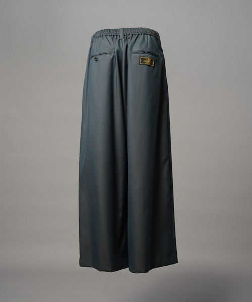 UNISEX》4 Colors Chambray Washable Wool Baggy Wide Pants/4色
