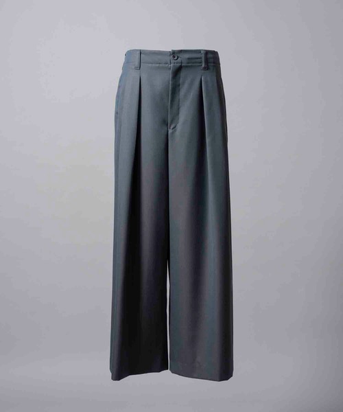 パンツ Chambray Washable Wool Baggy Wide Pants UNISEX》4 Colors Chambray Washable Wool Baggy Wide Pants/4色