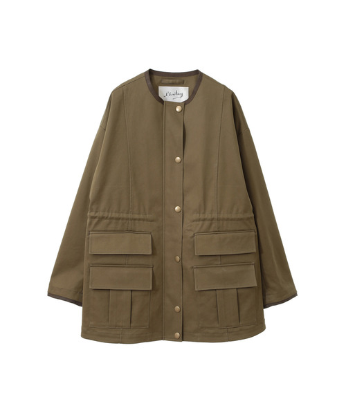 martinique(マルティニーク)の「【l’heritage martinique/レリタージュ マルティニーク】クラシックチノカバーオール(セットアップ可)(カバーオール・レディース・カーキ/ベージュ・FREE)」の1枚目の写真