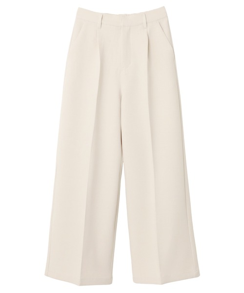 andme(アンドミー)の「【新色追加】ツイルタックスラックスワイドパンツ(スラックス・レディース・ブラック/オフホワイト/グレー/ベージュ系/ブラウン・M/L)」の15枚目の写真