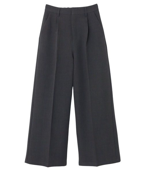 andme(アンドミー)の「【新色追加】ツイルタックスラックスワイドパンツ(スラックス・レディース・ブラック/オフホワイト/グレー/ベージュ系/ブラウン・M/L)」の16枚目の写真