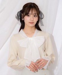 レイヤード風ボウタイニット