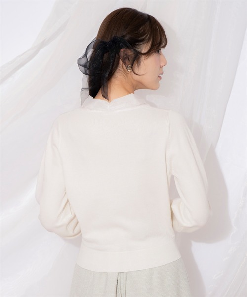 WILLSELECTION（ウィルセレクション）の「レイヤード風ボウタイニット（ニット/セーター・レディース・ベージュ/オフホワイト/イエロー/ラベンダー・FREE）」の11枚目の写真