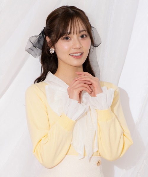 セール】レイヤード風ボウタイニット（ニット/セーター