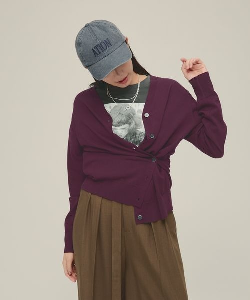 セール】【eL】12G Comfort V Cardigan/306728（カーディガン