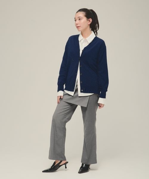eL(エル)の「【eL】12G Comfort V Cardigan/306728(カーディガン/ボレロ・レディース・ネイビー/ピンク/プラム・FREE)」の15枚目の写真