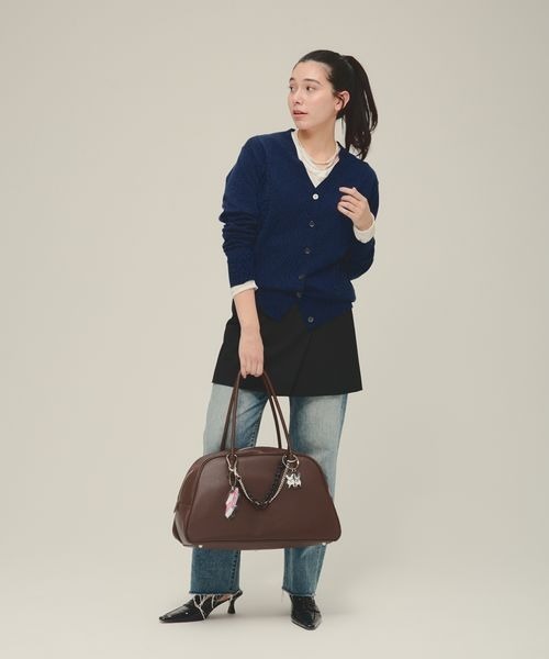 eL(エル)の「【eL】12G Comfort V Cardigan/306728(カーディガン/ボレロ・レディース・ネイビー/ピンク/プラム・FREE)」の18枚目の写真