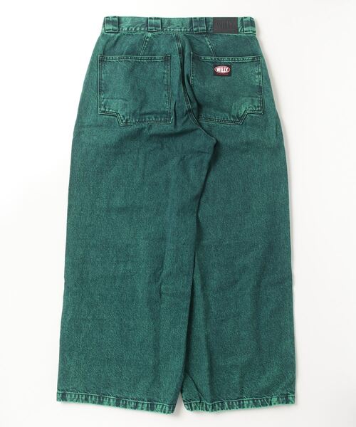 WILLY CHAVARRIA(ウィリーチャバリア)の「WILLY CHAVARRIA / ウィリーチャバリア RAVER PANTS レイバーパンツ カラーデニム バギーパンツ(デニムパンツ・メンズ・ピンク/グリーン・MEDIUM/LARGE)」の3枚目の写真
