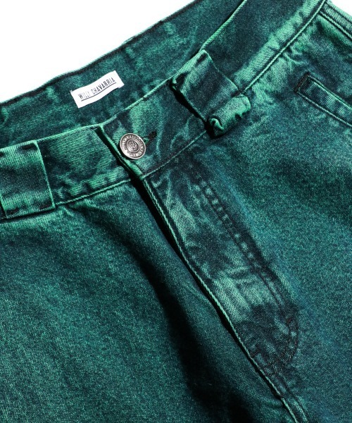 WILLY CHAVARRIA(ウィリーチャバリア)の「WILLY CHAVARRIA / ウィリーチャバリア RAVER PANTS レイバーパンツ カラーデニム バギーパンツ(デニムパンツ・メンズ・ピンク/グリーン・MEDIUM/LARGE)」の5枚目の写真