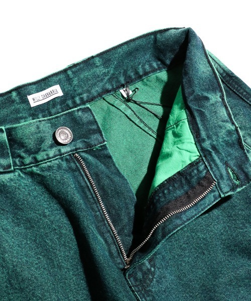 WILLY CHAVARRIA(ウィリーチャバリア)の「WILLY CHAVARRIA / ウィリーチャバリア RAVER PANTS レイバーパンツ カラーデニム バギーパンツ(デニムパンツ・メンズ・ピンク/グリーン・MEDIUM/LARGE)」の6枚目の写真