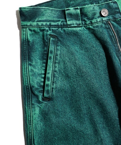 WILLY CHAVARRIA(ウィリーチャバリア)の「WILLY CHAVARRIA / ウィリーチャバリア RAVER PANTS レイバーパンツ カラーデニム バギーパンツ(デニムパンツ・メンズ・ピンク/グリーン・MEDIUM/LARGE)」の8枚目の写真