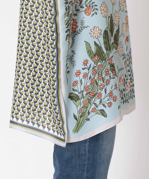 Three Four Time（ｽﾘｰﾌｫｰﾀｲﾑ）の「スカーフリメイク風フラワープリントブラウス　オリジナル（シャツ/ブラウス・レディース・サックスブルー/ピンク・FREE）」の12枚目の写真