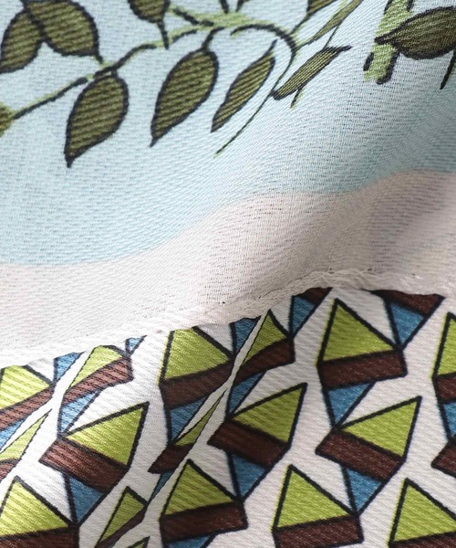 Three Four Time（ｽﾘｰﾌｫｰﾀｲﾑ）の「スカーフリメイク風フラワープリントブラウス　オリジナル（シャツ/ブラウス・レディース・サックスブルー/ピンク・FREE）」の14枚目の写真