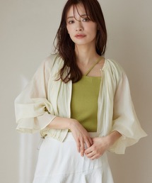 mysty woman | ギャザーシアーZIPブルゾン 322312(シャツ/ブラウス)