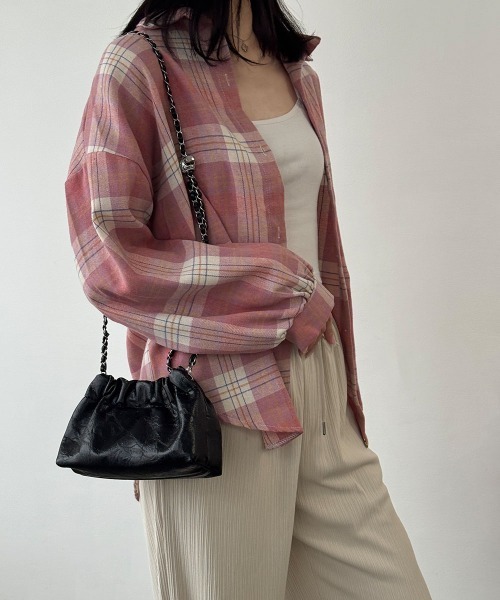 Miniministore(ミニミニストア)の「チェーンショルダーバッグ ミニ巾着バッグ(ショルダーバッグ・レディース・シルバー/アイボリー/ブラック/ブラウン・FREE)」の21枚目の写真