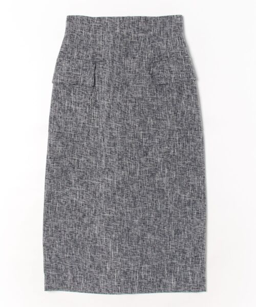 12Twelve Agenda（トゥエルブ　アジェンダ）の「バーズアイブッチャーフラップデザインタイトスカート（スカート・レディース・ネイビー/ブラック・S/M）」の10枚目の写真