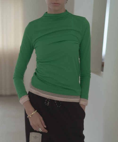 Muel Chic(ミュエルシック)の「Selk CS セルクカットソー(Tシャツ/カットソー・レディース・ホワイト/スカイブルー/ブラック/グリーン・FREE)」の4枚目の写真