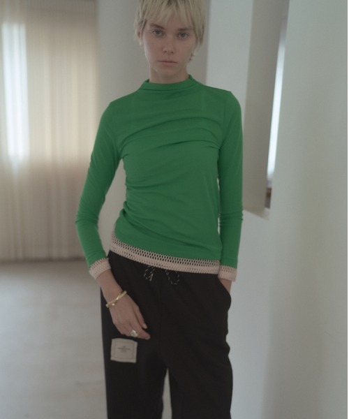 Muel Chic(ミュエルシック)の「Selk CS セルクカットソー(Tシャツ/カットソー・レディース・ホワイト/スカイブルー/ブラック/グリーン・FREE)」の18枚目の写真