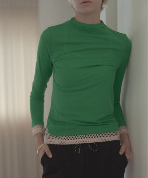 Muel Chic(ミュエルシック)の「Selk CS セルクカットソー(Tシャツ/カットソー・レディース・ホワイト/スカイブルー/ブラック/グリーン・FREE)」の19枚目の写真
