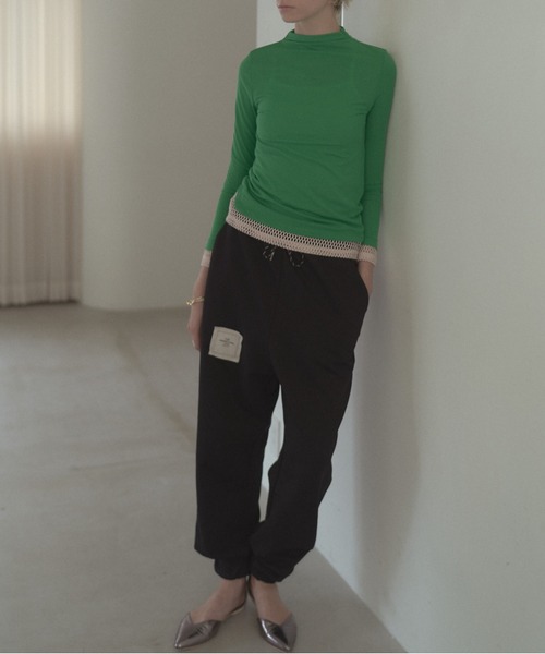 Muel Chic(ミュエルシック)の「Selk CS セルクカットソー(Tシャツ/カットソー・レディース・ホワイト/スカイブルー/ブラック/グリーン・FREE)」の12枚目の写真