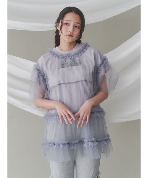 チュールティアードチュニック