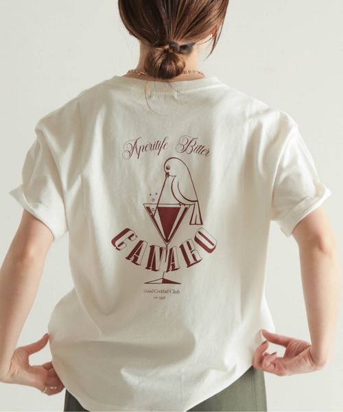 NOMBRE IMPAIR(ノンブルアンペール)の「カクテルクラブPT 半袖TEE(Tシャツ/カットソー・レディース・ホワイト/チャコールグレー・FREE)」の1枚目の写真