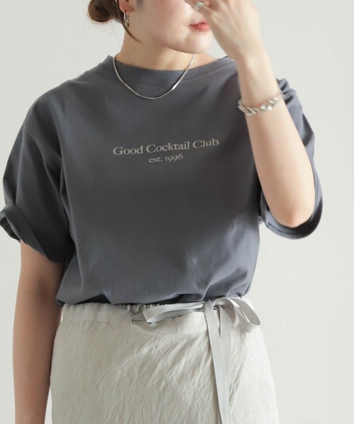NOMBRE IMPAIR(ノンブルアンペール)の「カクテルクラブPT 半袖TEE(Tシャツ/カットソー・レディース・ホワイト/チャコールグレー・FREE)」の14枚目の写真