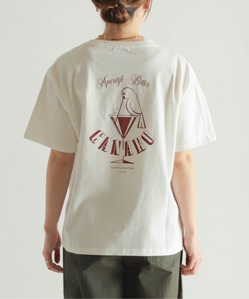 NOMBRE IMPAIR(ノンブルアンペール)の「カクテルクラブPT 半袖TEE(Tシャツ/カットソー・レディース・ホワイト/チャコールグレー・FREE)」の4枚目の写真