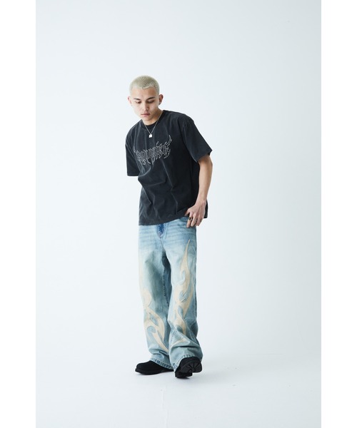 SUPPLIER（サプライヤー）の「Tシャツ｜Vintage Wash Fire Bones Tee｜SUPPLIER（Tシャツ/カットソー・メンズ・ベージュ/ブラック・SMALL/MEDIUM/LARGE/X-LARGE）」の22枚目の写真
