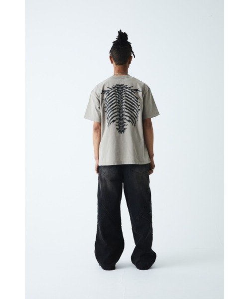 SUPPLIER（サプライヤー）の「Tシャツ｜Vintage Wash Fire Bones Tee｜SUPPLIER（Tシャツ/カットソー・メンズ・ベージュ/ブラック・SMALL/MEDIUM/LARGE/X-LARGE）」の10枚目の写真