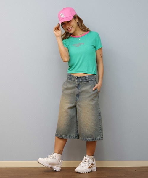 BILLABONG(ビラボン)の「BILLABONG/ビラボン リンガーTシャツ BF01C-210(Tシャツ/カットソー・レディース・エメラルド/イエロー/ホワイト・M/L)」の11枚目の写真